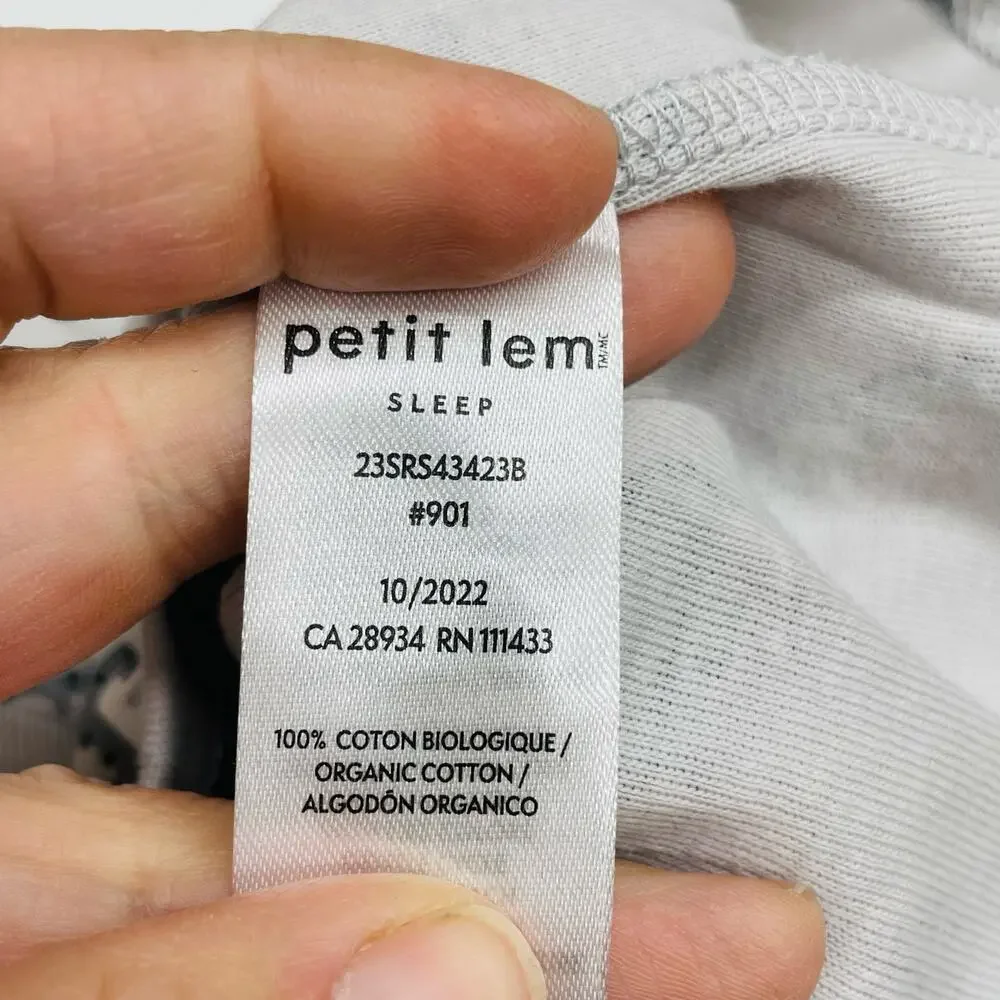 NWT Petit Lem 12M Organic Dino Hearts Pajamas